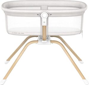 angelbliss 3 in 1 rocking bassinet & baby bassinet bedside crib, one-second convert travel portable bassinet newborn baby (white)