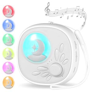 yoobao white noise machine baby, portable baby sound machine with 27 soothing sounds, baby sleep soother with night light, recording, crying sensor and child lock, usb rechargeable