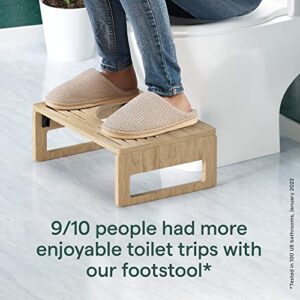 𝗪𝗜𝗡𝗡𝗘𝗥 𝟮𝟬𝟮𝟯* Potty for Adults and Kids, Bamboo Potty Stool, 7 inches Foldable Bathroom Stool, Toilet Stool for Constipation & Bloating Relief, Easy to Clean & Anti Slip Potty Tool