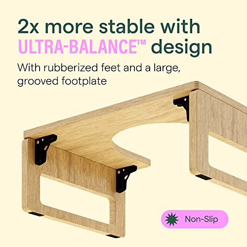 𝗪𝗜𝗡𝗡𝗘𝗥 𝟮𝟬𝟮𝟯* Potty for Adults and Kids, Bamboo Potty Stool, 7 inches Foldable Bathroom Stool, Toilet Stool for Constipation & Bloating Relief, Easy to Clean & Anti Slip Potty Tool