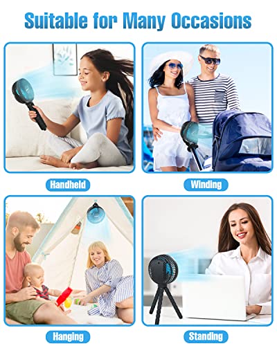 FRIZCOL Stroller Fan for Baby - Portable Fan Rechargeable - Battery Operated Fan(Use for 30Hrs) - Fan for Handheld/Clip On/Car Seat/Desk/Camping