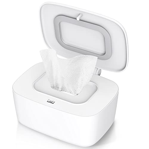 Zdolmy Wipes Dispenser, Wipe Holder for Baby, Refillable Wipe Container, Large Capacity, Portable Press to Open, Non-Slip, Double Sealing Lock Water Wipes Pouch Case