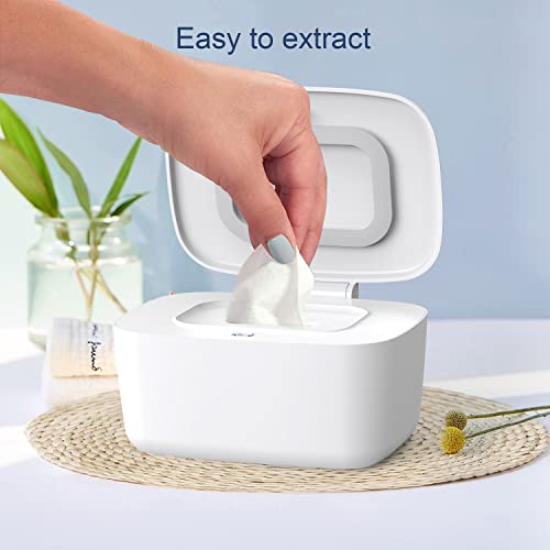 Zdolmy Wipes Dispenser, Wipe Holder for Baby, Refillable Wipe Container, Large Capacity, Portable Press to Open, Non-Slip, Double Sealing Lock Water Wipes Pouch Case