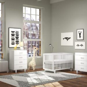 Forever Eclectic Tremont 4-in-1 Convertible Baby Crib by Child Craft (Matte White)