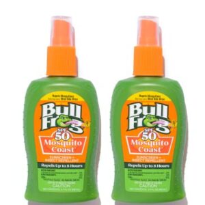 Bullfrog Mosquito Coast Bug Spray Insect Repellent + Sunscreen SPF 50, Pump Spray, 4.7 Fl oz 2 pack