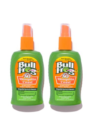 Bullfrog Mosquito Coast Bug Spray Insect Repellent + Sunscreen SPF 50, Pump Spray, 4.7 Fl oz 2 pack