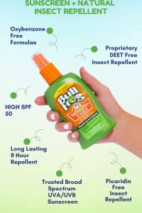 Bullfrog Mosquito Coast Bug Spray Insect Repellent + Sunscreen SPF 50, Pump Spray, 4.7 Fl oz 2 pack