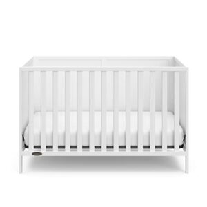 Graco Theo Convertible Crib (White) – Converts from Baby Crib to Toddler Bed and Daybed, Fits Standard Full-Size Crib Mattress, Adjustable Mattress Support Base