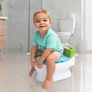 CoComelon Official Musical Transition Potty Trainer – Plays Potty Training Song | Transforms from Potty to Toilet Topper Seat | Easy to Clean with Handles, Splash Guard, Tracking Chart and Storage