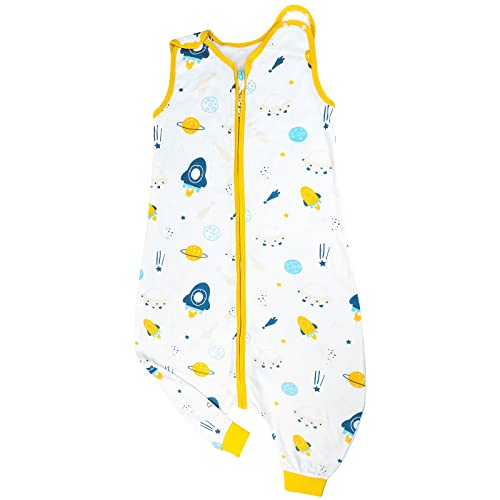 MooMoo Baby Sleep Sack with Feet Summer Toddler Wearable Blanket with 2-Way Zipper Sleeveless Baby Cotton Sleeping Sack with Legs 6-18 Months