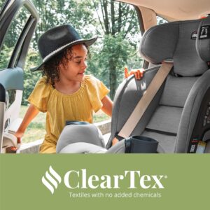 Chicco OneFit ClearTex All-in-One, Rear-Facing Seat for Infants 5-40 lbs, Forward-Facing Car Seat 25-65 lbs, Booster 40-100 lbs, Convertible| Obsidian/Black