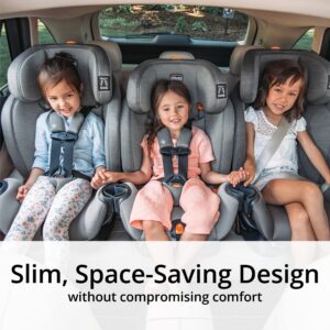 Chicco OneFit ClearTex All-in-One, Rear-Facing Seat for Infants 5-40 lbs, Forward-Facing Car Seat 25-65 lbs, Booster 40-100 lbs, Convertible| Obsidian/Black