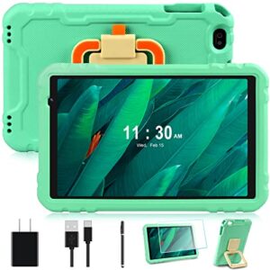 aocwei 2023 tablet, 10 inch android 11 tablets with octa-core, 4gb ram 64gb rom, 8000 mah battery, drop-proof case, hd ips touchscreen, wifi, bluetooth, gms certified, split screen - x500 (green)