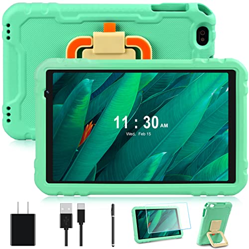 AOCWEI 2023 Tablet, 10 inch Android 11 Tablets with Octa-Core, 4GB RAM 64GB ROM, 8000 mAh Battery, Drop-Proof Case, HD IPS Touchscreen, WiFi, Bluetooth, GMS Certified, Split Screen - X500 (Green)