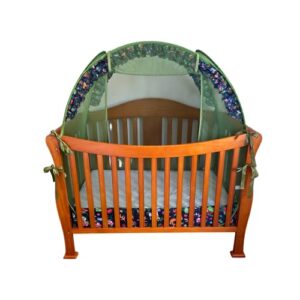 Magnolia Honey Baby Crib Tent - Pop Up Mesh Canopy - Breathable Mosquito Net - Cute Jungle Design - Keep Toddler from Climbing Out - Fits All Standard Cribs - Portable - Easy to Install