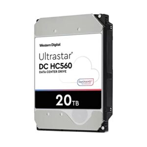 wd ultrastar dc hc560 wuh722020ale6l4 20 tb hard drive - 3.5 internal - sata [sata/600] - conventional magnetic recording [cmr] method,mechanical hard disk