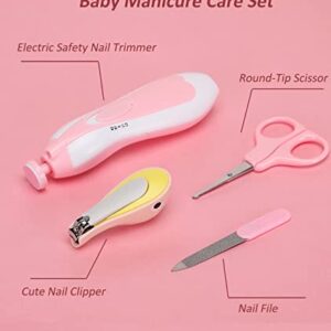 Baby Healthcare and Grooming Kit, Electric Safety Nail Trimmer Baby Nursery Kit, Newborn Care Kits with Hair Brush Comb for Newborn Infant Toddlers Baby Boys Girls Kids, Baby Shower Gifts