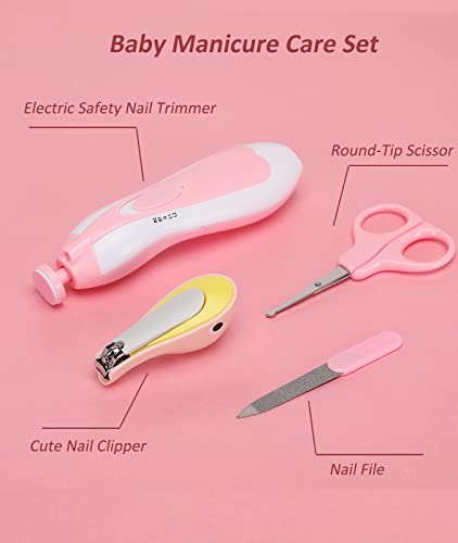 Baby Healthcare and Grooming Kit, Electric Safety Nail Trimmer Baby Nursery Kit, Newborn Care Kits with Hair Brush Comb for Newborn Infant Toddlers Baby Boys Girls Kids, Baby Shower Gifts