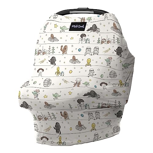 Milk Snob Original Star Wars 5-in-1 Cover, Precious Padawans, Privacy for Breastfeeding, Baby Car Seat, Carrier, Stroller, High Chair, Shopping Cart, Lounger Canopy - Newborn Essentials, Nursing Top