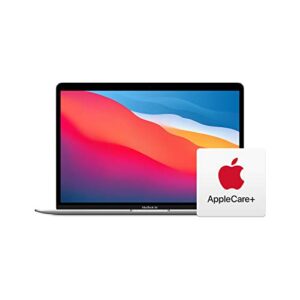 apple 2020 macbook air laptop m1 chip, 13” retina display, works with iphone/ipad; silver with applecare+ for macbook air