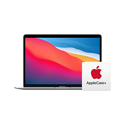 Apple 2020 MacBook Air Laptop M1 Chip, 13” Retina Display, Works with iPhone/iPad; Silver with AppleCare+ for MacBook Air