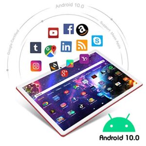 DUODUOGO Android Tablet 10 inch, Newest 5G Dual WiFi Tablet Computer with 4GB RAM + 64GB ROM + 128GB Expand Storage, Quad-Core, HD IPS Display, Daul Camera, 6000mAh Battery, Bluetooth, GPS (DGO-S5E)