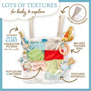 KIDS PREFERRED Beatrix Potter Peter Rabbit Peek-a-Boo On The Go Blanky, Activity Lovey Security Blanket for Babies, Multicolor