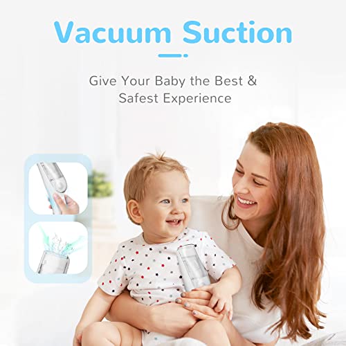 Baby Hair Clippers, Vacuum Hair Clipper for Baby Fine Hair, Baby Hair Clipper Quiet Hair Clipper for Baby, Hair Clipper Auto Suck Snipped Hair, IPX7 Waterproof Rechargeable Cordless Baby Hair Clipper