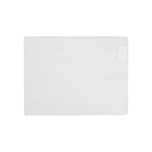 Restaurantware High Level White Plastic Locking Pouch - Child-Resistant - 8" x 2 1/4" x 6" - 10 count box