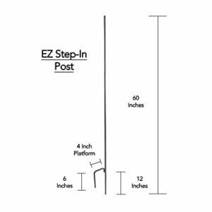 Five-Pack EZ Step-in Posts | Midnight Black or Safety Orange | EZ Step Products (Safety Orange)