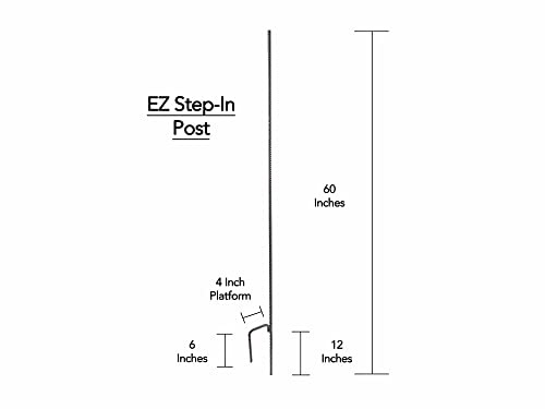 Five-Pack EZ Step-in Posts | Midnight Black or Safety Orange | EZ Step Products (Safety Orange)