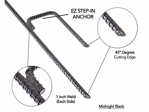 Five-Pack EZ Step-in Posts | Midnight Black or Safety Orange | EZ Step Products (Safety Orange)