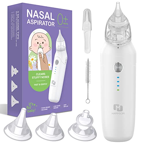 Electric Nasal Aspirator for Baby, 3 Different Nose Suction Nozzles, 3 Modes Nose Sucker for Baby, Deeply Nose Cleaner The Booger/Mucus/Snot, Babies Toddlers Newborn Essentials