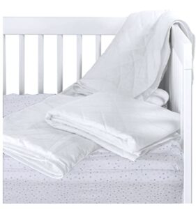waterproof crib flat mattress pad by quickzip - 100% cotton white - luxuriously soft! pairs perfectly with quickzip crib zip-on sheets