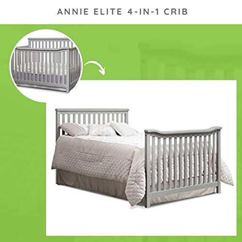 CC KITS Full-Size Conversion Kit Bed Rails for Sorelle Annie Elite, Berkley Classic, Bridgeport, Fairview, Glendale, Kathryn, Lynn, Madrid, Palisades, Petite, Urban and Yorkshire Cribs (Grey)