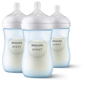 Philips AVENT Natural Baby Bottle with Natural Response Nipple, Blue, 9oz, 3pk, SCY903/23
