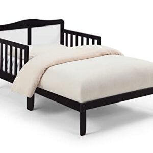 Olive & Opie Birdie Toddler Bed, Espresso/White