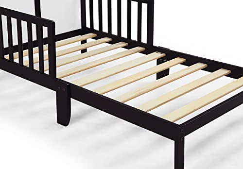 Olive & Opie Birdie Toddler Bed, Espresso/White