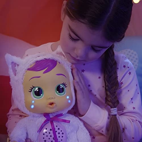 Cry Babies Goodnight Starry Sky Daisy - 12'' Bedtime Baby Doll | Plays 5 Lullabies & Night Light Projection, Multicolor