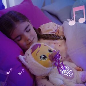 Cry Babies Goodnight Starry Sky Daisy - 12'' Bedtime Baby Doll | Plays 5 Lullabies & Night Light Projection, Multicolor