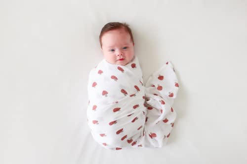 Lulujo Boho Swaddle Set, Cotton Muslin Blankets, 2 Pack (Mushroom & Sand)