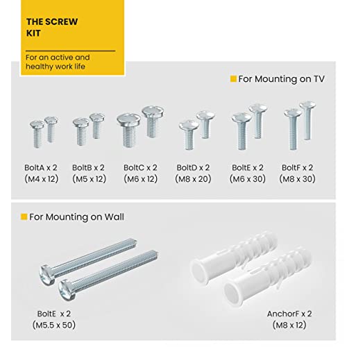 TV Safety Straps Furniture and TV Wall Anchors and Punch-Free Clamp Straps for Baby Proofing, VESA Mounting, Metal Connectors, Black