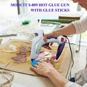 MONVICT Hot Glue Sticks, Pack of 50 (1.54 lb) 6"Long 0.43" Diameter Full-Size Hot Glue Gun Sticks Art Glues Pastes Hot Melt Sticks for Most Large Glue Guns, Clear Glue Sticks for DIY, Arts & Crafts