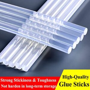 MONVICT Hot Glue Sticks, Pack of 50 (1.54 lb) 6"Long 0.43" Diameter Full-Size Hot Glue Gun Sticks Art Glues Pastes Hot Melt Sticks for Most Large Glue Guns, Clear Glue Sticks for DIY, Arts & Crafts