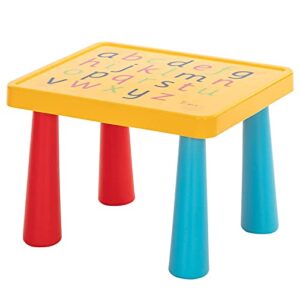 NC 8. Small Plastic Mushroom Leg Table and Chair Set One Table One Chair [40 X 35 X 30]