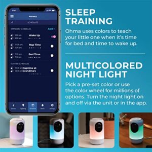 Ohma Smart Baby Monitor, White Noise Sound Machine, Night Light, Temperature & Humidity Sensor, Wireless Talk & Listen, App & WiFi Enabled Video Camera, Baby Essentials & Baby Registry Must Have