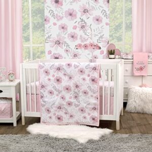 Little Love by NoJo Beautiful Blooms Pink and Grey Flowers Musical Mobile