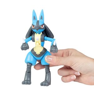 Pokémon 6" Lucario Articulated Battle Figure Toy with Display Stand - Officially Licensed - Collectible Pokemon Gift for Kids and Adults - Ages 8+