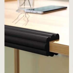 Soft Extra-Wide Edge Protector for Baby with 3M Strong Adhesive Double Sided pre-Taped,(12.5ft,Black) Baby proofing Safety Guards Proof Foam Padding for Sharp Edges, Table, Desk, Furniture