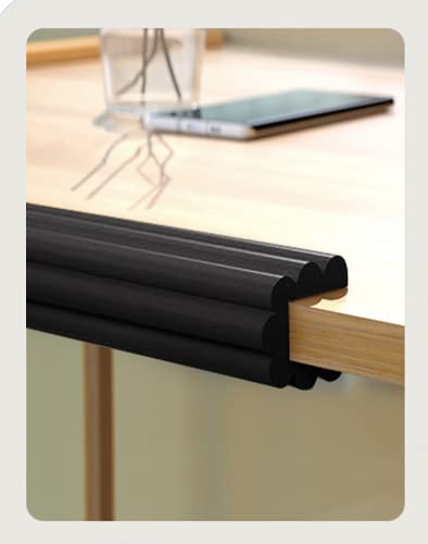 Soft Extra-Wide Edge Protector for Baby with 3M Strong Adhesive Double Sided pre-Taped,(12.5ft,Black) Baby proofing Safety Guards Proof Foam Padding for Sharp Edges, Table, Desk, Furniture